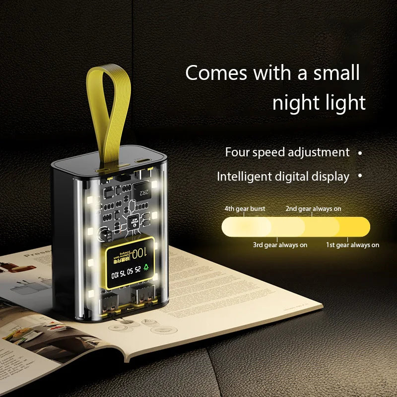 3x18650 Battery Charger Case - DIY 5V 2A Power Bank Box with Dual USB Output & LED Night Light