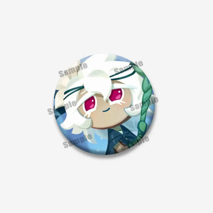 Cookie Run Kingdom Meringue & Jellyfish Enamel Badge – Round Brooch for Backpack, Jewelry Pin & Party Gift