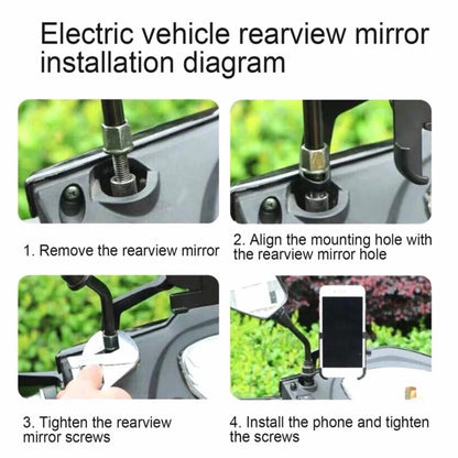 Aluminum Alloy Motorcycle & Bicycle Phone Holder — GPS Mounting Clip & Handlebar Bracket