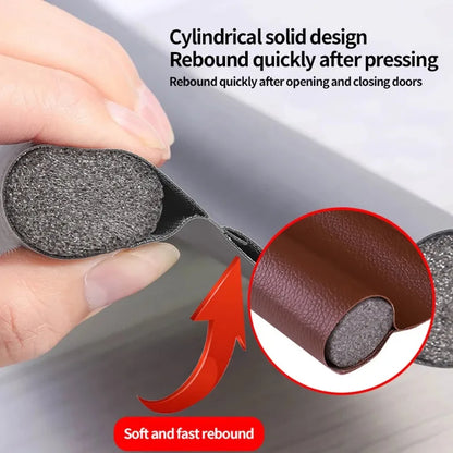 Windproof Door Seal Strip - Double Layer Draught Excluder Dustproof Door Bottom Guard and Draft Blocker