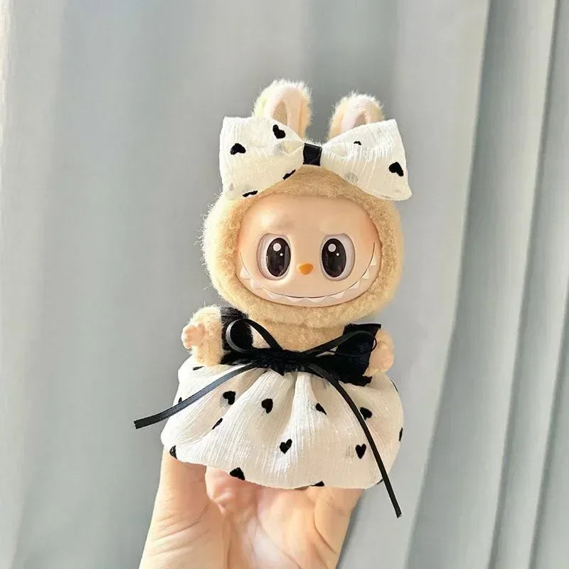 17cm Labubu Doll Clothes Set – Kpop EXO Labubu Idol V1 V2 Skirt & Sweater Outfit, Clothing Gift