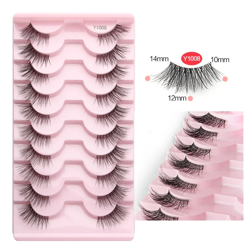 SHIDISHANGPIN 3D Half Cat Eye Lashes – Natural Winged Fox Faux Mink Eyelashes for Makeup