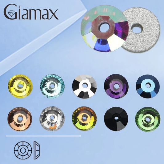 Giamax Purple Velvet Topaz Crystal Rhinestones - Flatback AB Sewing Stones for Garments, Clothes & Bags
