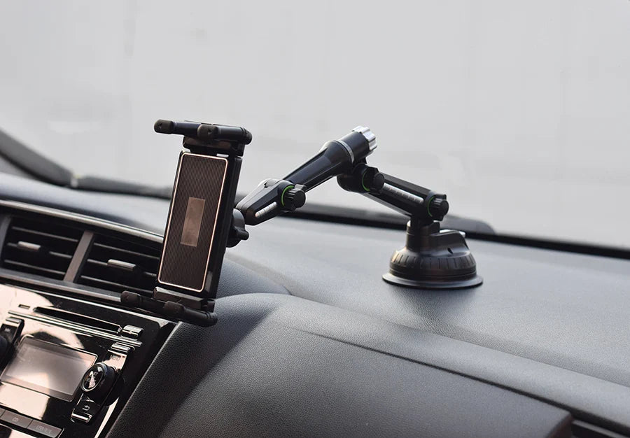 Car Dashboard Tablet & Phone Holder — Suction Mount for 7"-15" Tablets and 4"-7" Phones