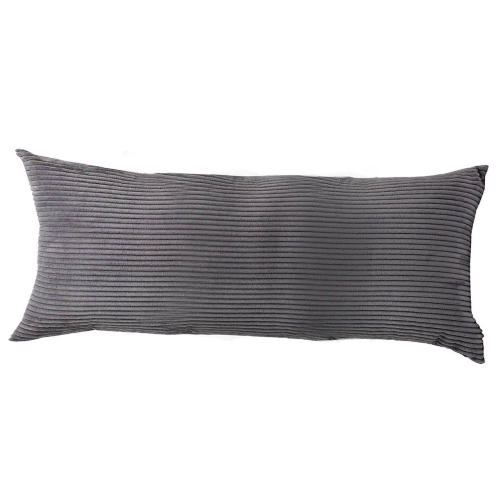 Striped Corduroy Body Pillow Cover - Plush Long Cushion Case for 50x70/50x100/50x120CM Bedding & Home Comfort