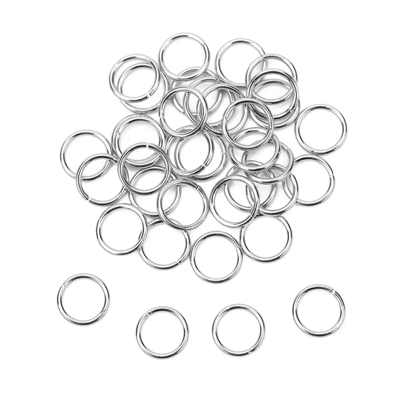 100pcs PVD Stainless Steel Jump Rings - Open Split Ring Connectors for DIY Jewelry Making