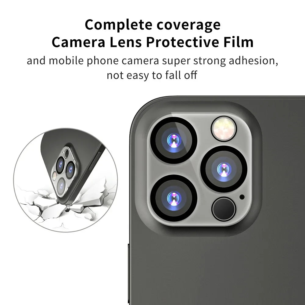 3pcs Camera Lens Protectors for iPhone | Protective Glass for 11, 12, 13, 14, 15 Pro Max  | Mini Lens and Screen Protectors