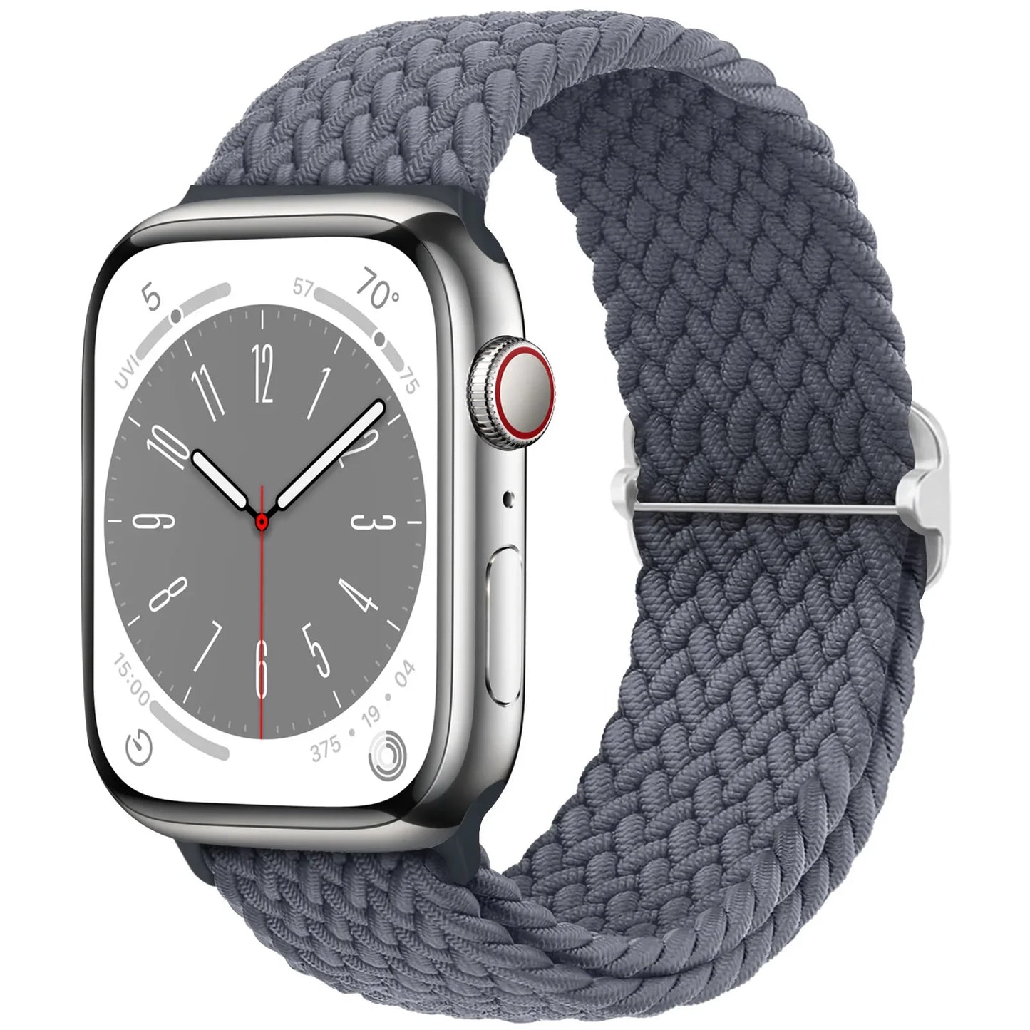 Braided Solo Loop Apple Watch Band – Adjustable Nylon Strap for iWatch Series SE, 4–8 & Ultra (40mm–49mm) Bracelet Wristband