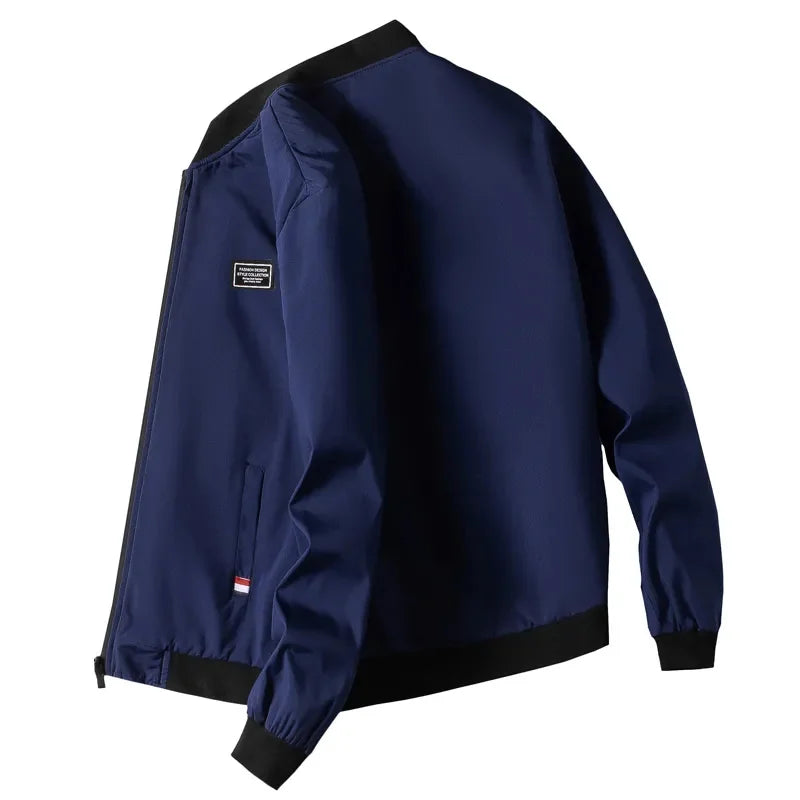 Men’s Lightweight Windbreaker Jacket - Spring Fall Windproof Casual Outdoor Coat with Zipper Pockets