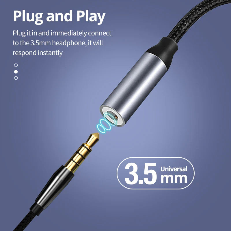 USB Type C to 3.5mm Aux Adapter - Type-C to 3.5mm Jack Audio Cable Converter for iPhone 15, Samsung Galaxy S21 Ultra, S20