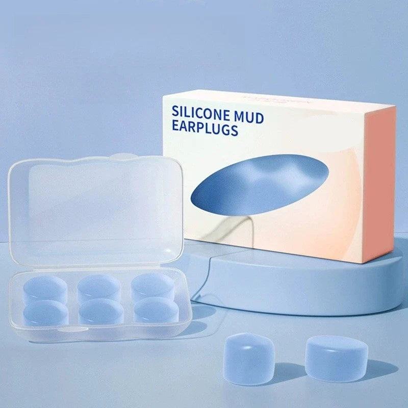 Wax Silicone Ear Plugs - Reusable 27dB Noise Cancelling Sleep and Swim Earplugs for Comfort Protection