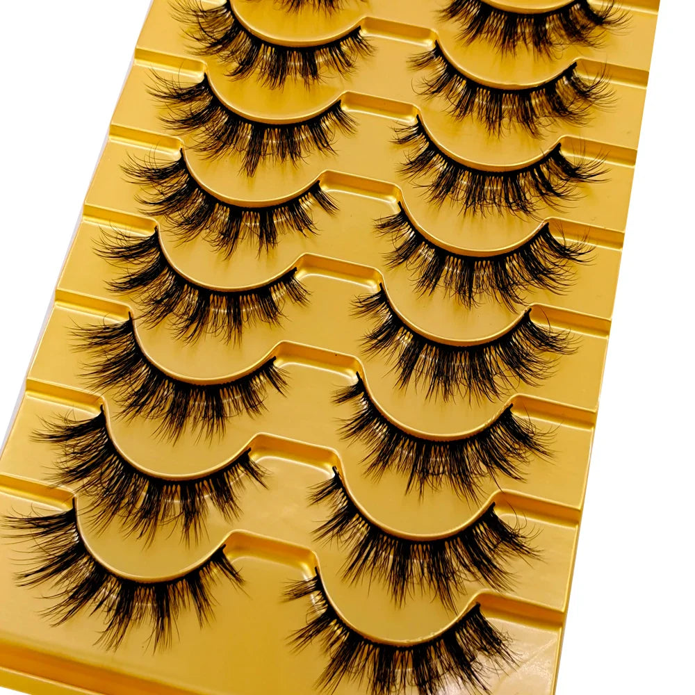 38 Styles 10 Pairs 3D Mink False Eyelashes – Natural Short & Long Fake Lashes Makeup Extension Kit
