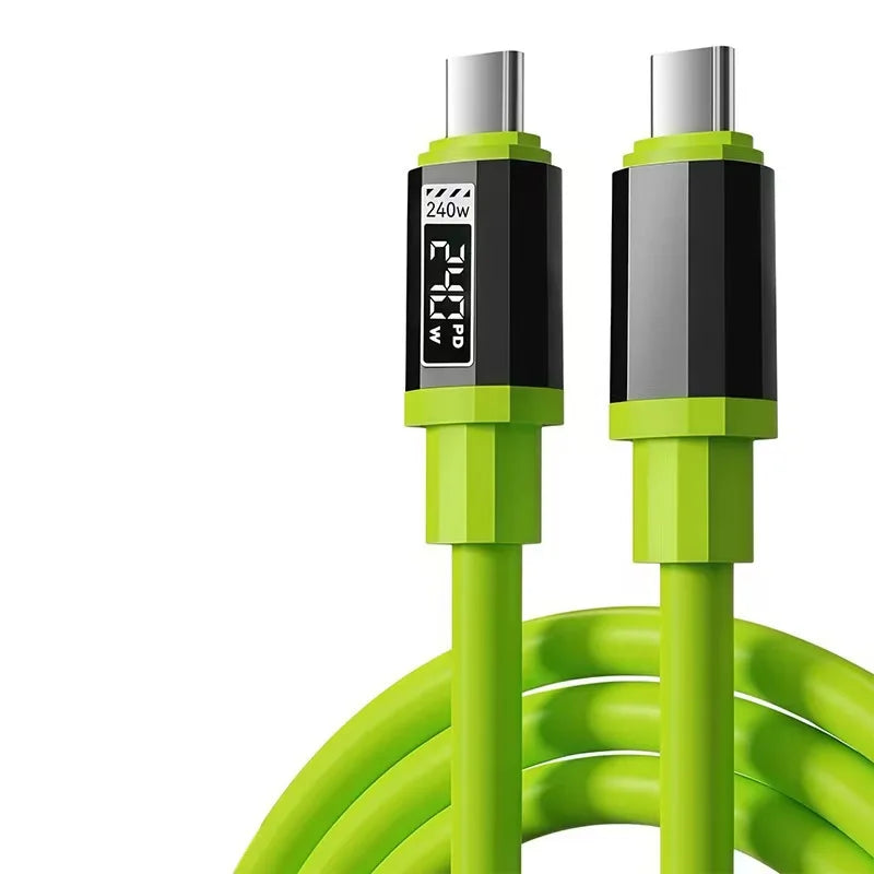 240W Fast Charging USB to Type-C & Type-C to Type-C Cable – 0.3m/1m/2m/3m for Huawei, Xiaomi, Samsung, OPPO, VIVO