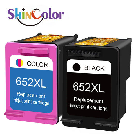 ShinColor 652XL Color Ink Cartridge – Premium Remanufactured Replacement Ink for HP DeskJet Ink Advantage 2135 & 1118 Printers