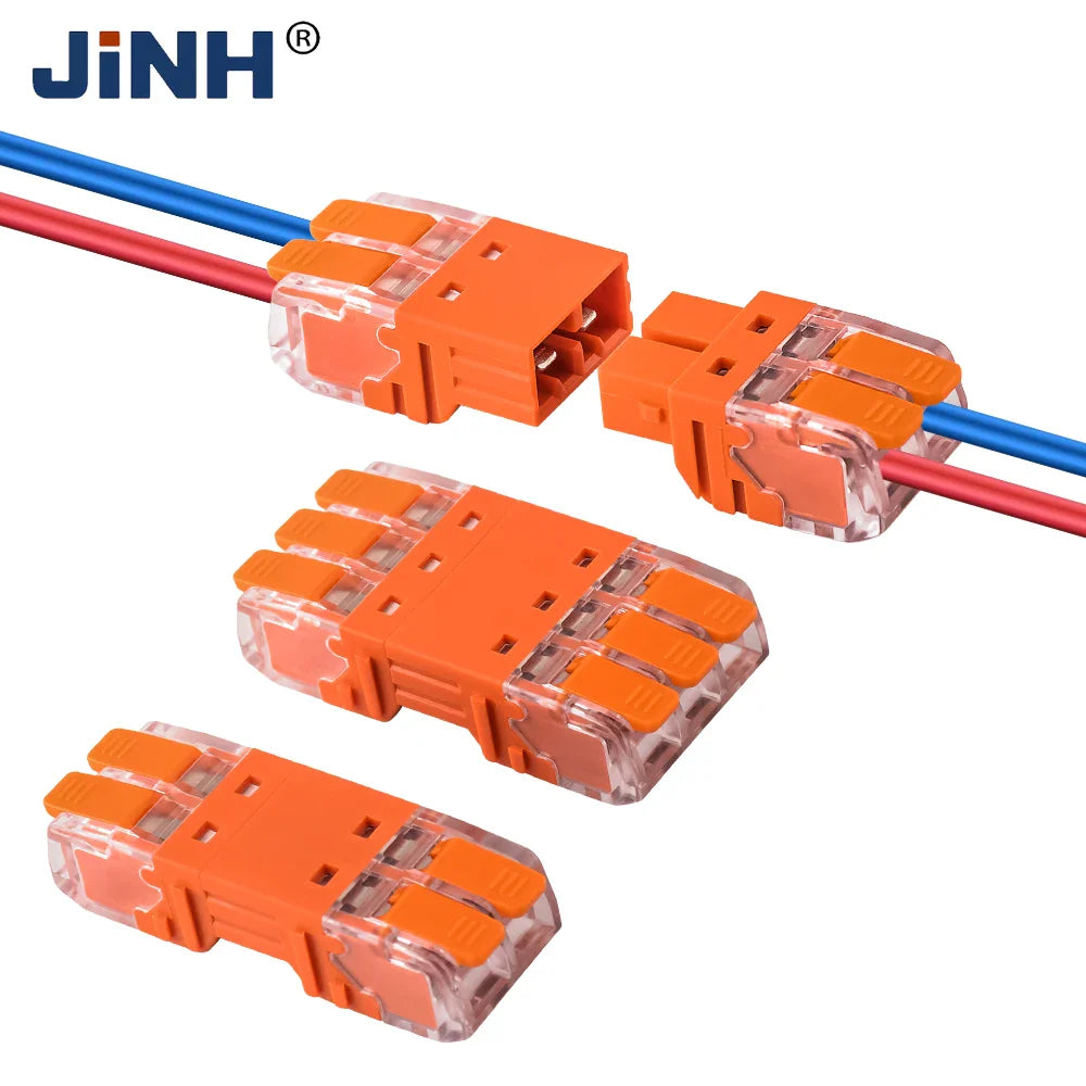5Pcs Quick Lever Wire Connectors – 2/3/4 Pin CMK642 Compact Plugable Terminal Blocks, Universal Male Female Electrical Splicing Connectors