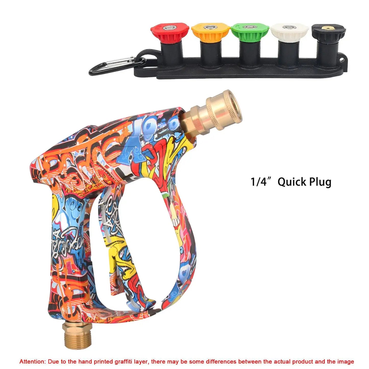 4350 PSI High-Pressure Water Gun - 1L Foam Cannon with 1/4" Quick Connect for Karcher K Series