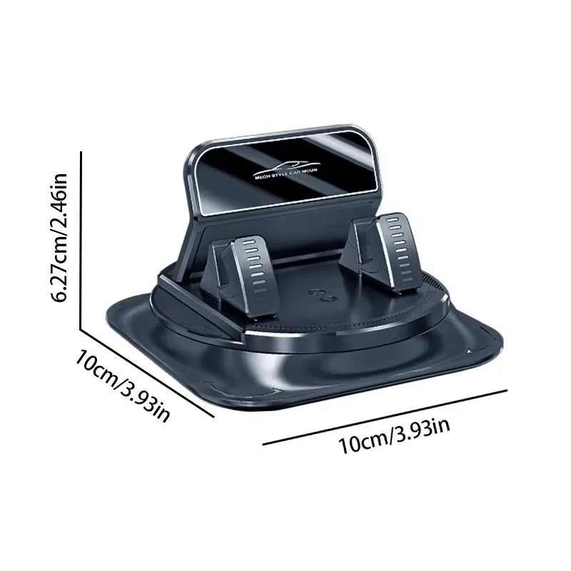 Anti-Slip Dashboard Phone Holder - 360° Rotating Universal Car Mount for GPS Navigation and Smartphones