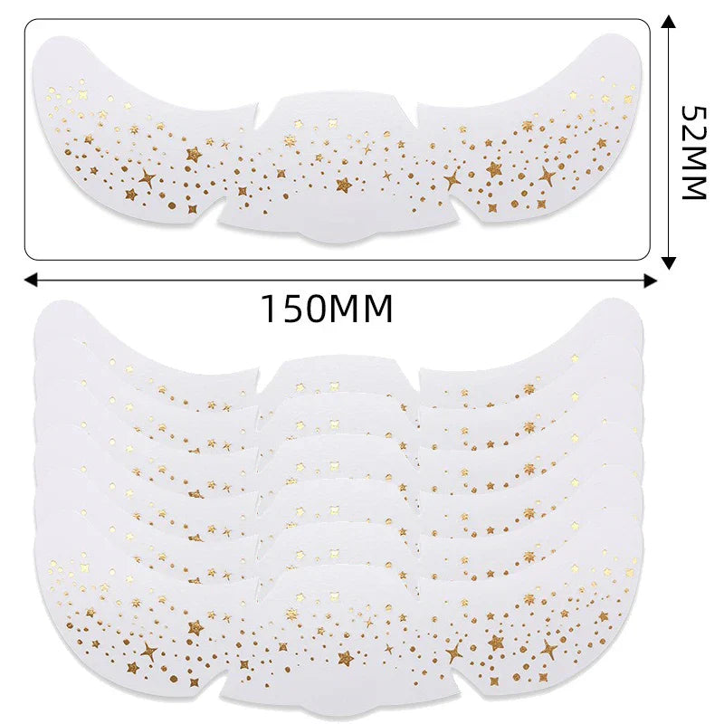 6pcs Metallic Fake Freckles Temporary Tattoos — Gold & Silver Face Stickers for Makeup and Hot Stamping