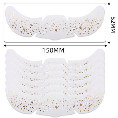 6pcs Metallic Fake Freckles Temporary Tattoos — Gold & Silver Face Stickers for Makeup and Hot Stamping