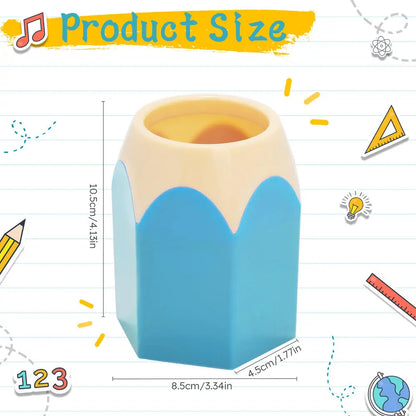 Cute Pencil Holder Desk Organizer - Large-Mouth Storage Box for Pens, Stationery & Makeup Brushes