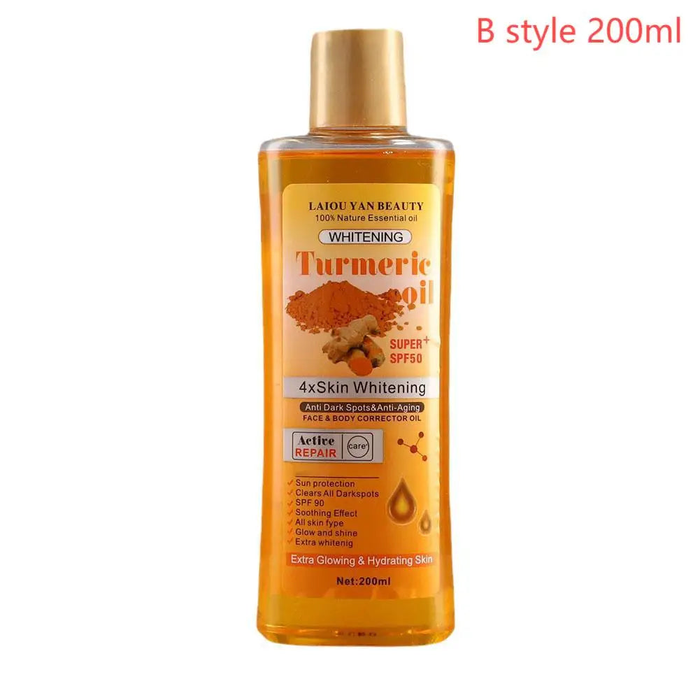 Turmeric Essential Oil 200ml — Moisturizing Facial & Body Massage Oil, Aromatherapy, Brightening & Smoothing Skincare