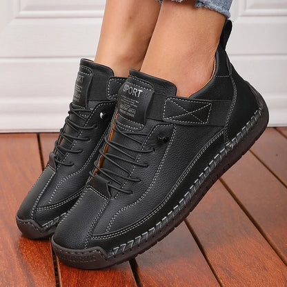 Women’s Mid-Calf Retro Boots - British Style Anti-Slip Workwear Loafers for Summer