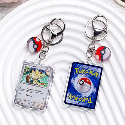 Pokemon Acrylic Keychain Charms - Pikachu Bulbasaur Jigglypuff Bag Pendant Backpack Accessories Gift