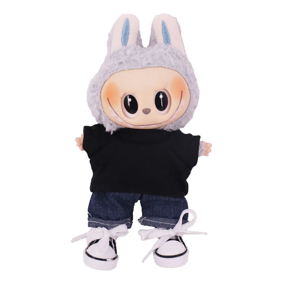 Labubu 17cm Doll Clothes Set — Plush Doll Accessories for Girls’ Birthday & Christmas Gifts