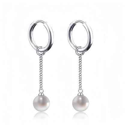 Long Hanging Cross & Leaf Hoop Earrings – Vintage Stainless Steel Hip Hop Unisex Jewelry Accessories