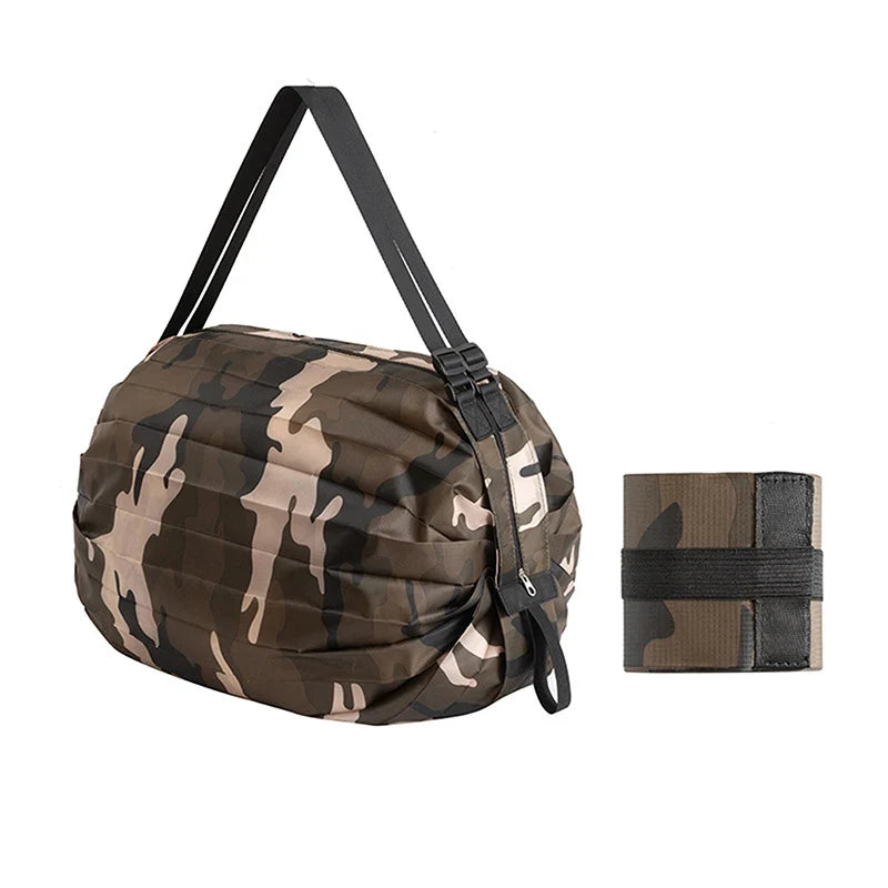 Foldable Storage Bag - Portable Large Capacity Travel & Shopping Bag with Handle