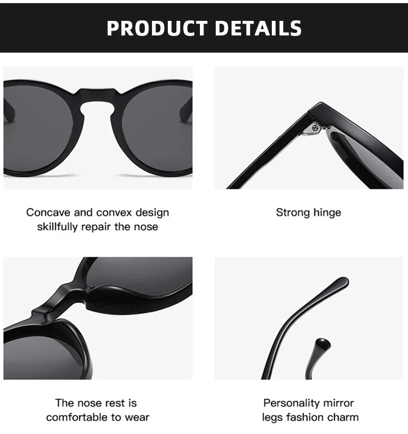 Retro Round Polarized Sunglasses – Vintage Fashion Shades for Men & Women, Driving Eyeglasses