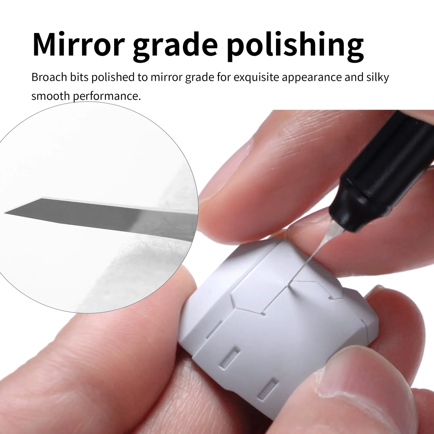 DSPIAE ZPB/GS Series Ultra Precise Scribing Tool – Straight Edge Broach & Step Scraper for Gunpla Model Detailing, Hobby DIY Craft Tool