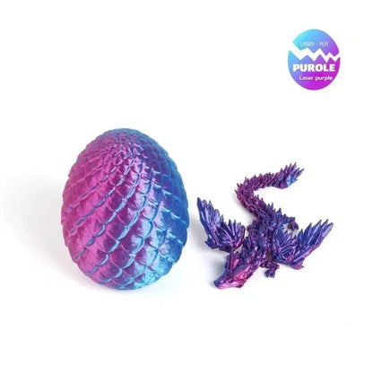 3D Printed Articulated Dragon Figurine - Colorful Gem Dragon Movable Joint Desktop Fantasy Action Figure Craft