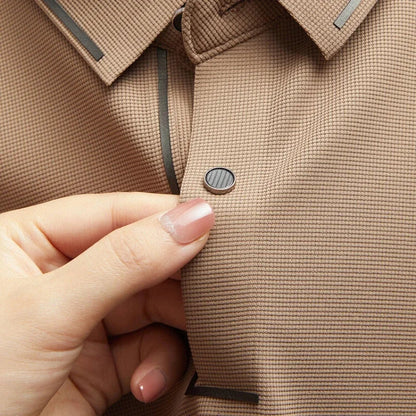 Men's Premium Luxury Polo Shirt - Seamless Cool Fabric Slim Fit Business Golf Top
