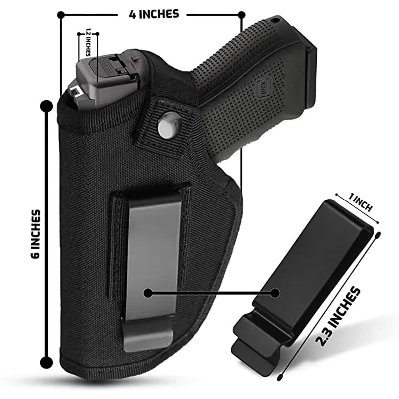Outdoor Tactical Hunting Nylon Holster – Concealed IWB Gun Pouch for Glock, Sig Sauer, Beretta, Kahr, Bersa