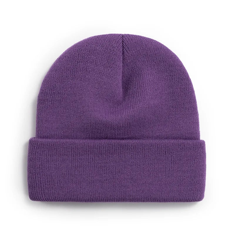 Winter Knit Beanie Hat - Warm Stretch Skull Cap for Boys Girls Adults in Black White Blue Pink & More Colors