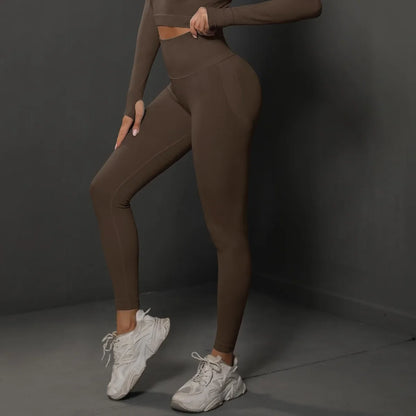 High Waist Women’s Yoga Leggings – Seamless Push-Up Fitness, Running & Gym Pants with Hip Lift and High Elasticity