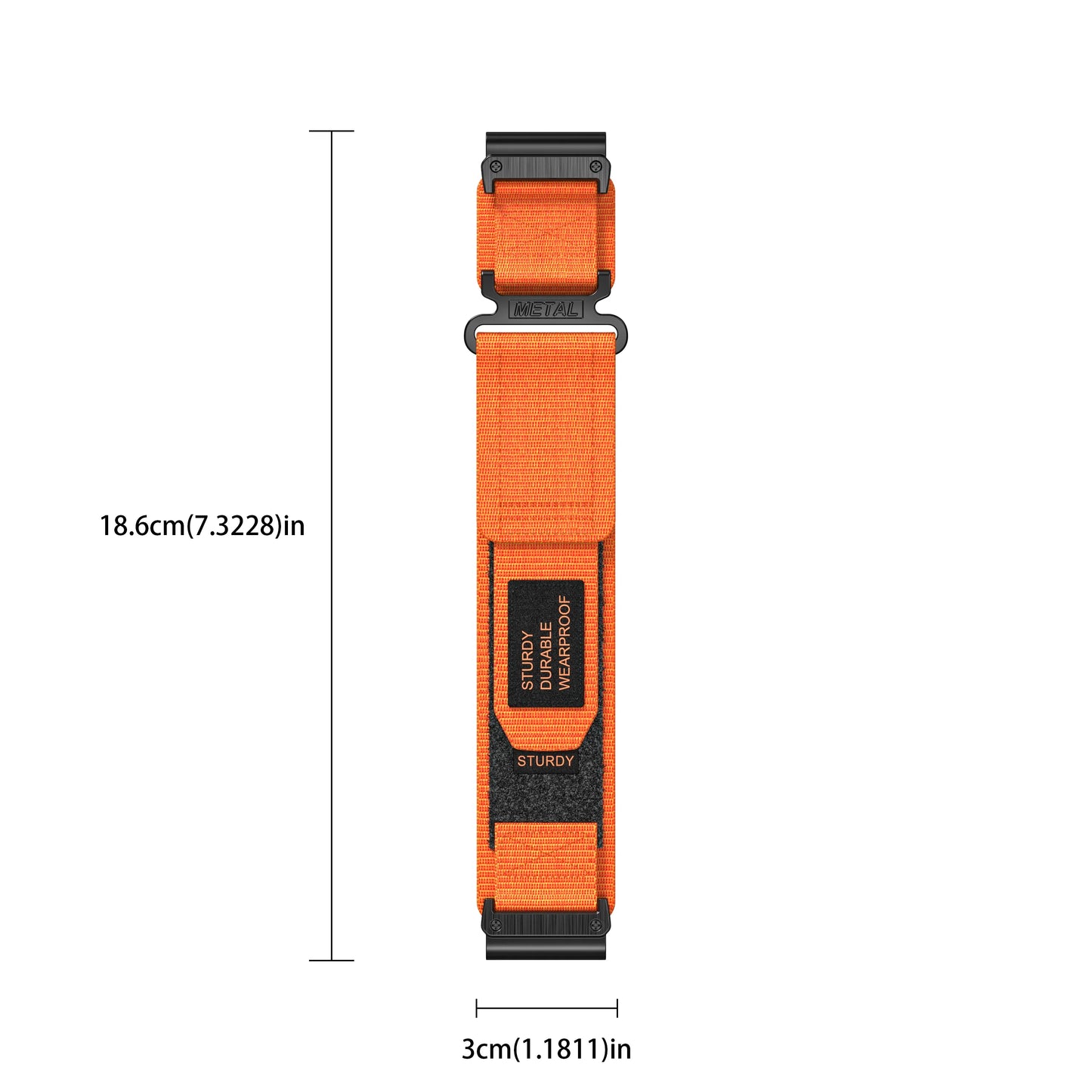 QuickFit Velcro Nylon Watch Band Strap – 20mm/22mm/26mm Compatible with Garmin Fenix 8E, Fenix 7/6 Pro, Epix 2 Pro & Forerunner 955/965 Replacement Strap