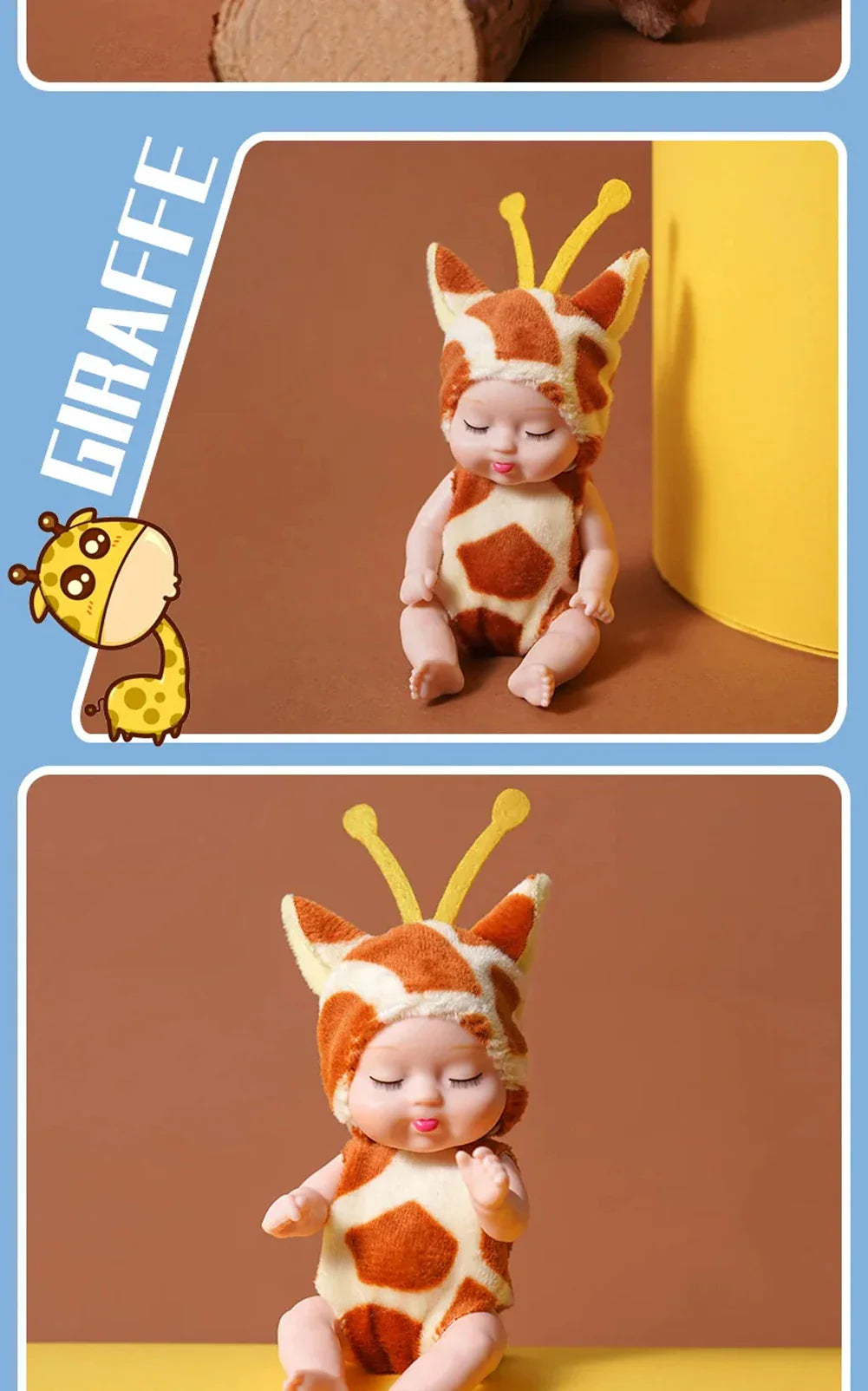 6-Piece Reborn Doll Kit – Mini Princess Sleeping Baby Dolls with Clothes & Accessories, Birthday Gift for Kids