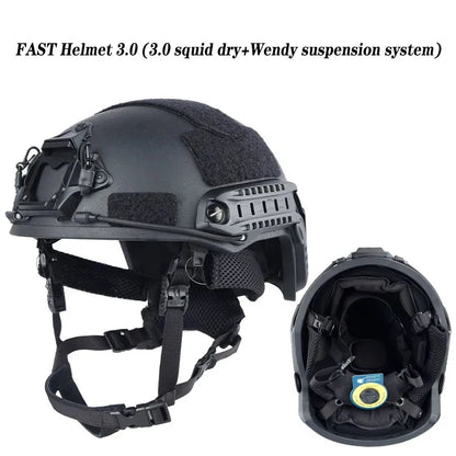 FAST Tactical Helmet – Kevlar High-Quality Outdoor Hunting Helmet with Wendy Floating Pad