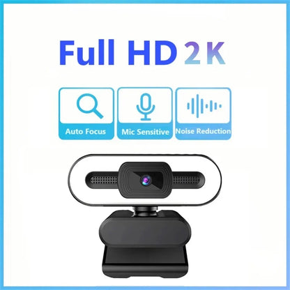 Portable Full HD Webcam | 1080P/2K/4K Auto Focus with Microphone for PC, Laptop & Live Streaming
