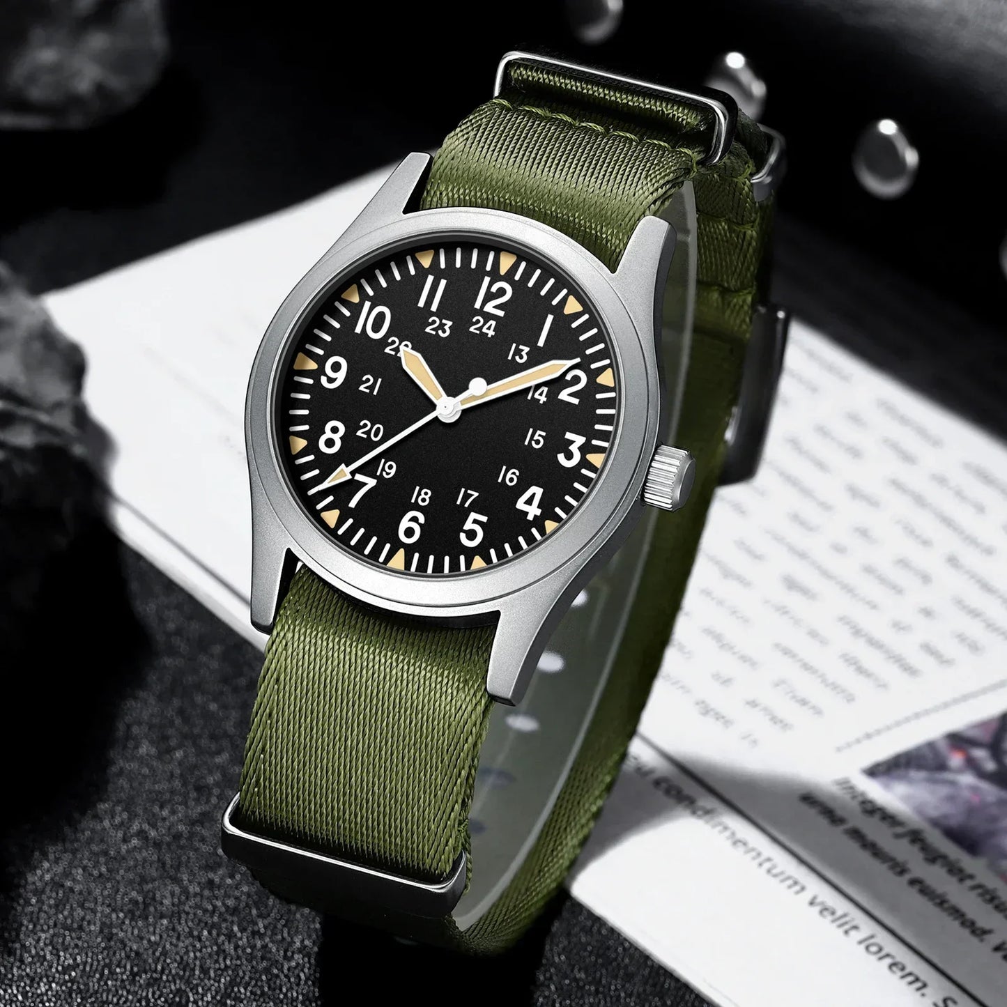 MILITREK 9001 Military Retro Men’s Watch - Quartz Stainless Steel Waterproof Sapphire Luminous Wristwatch