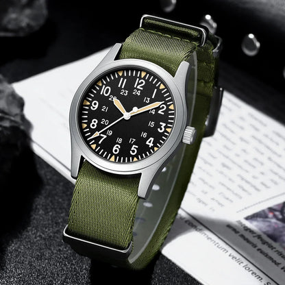 MILITREK 9001 Military Retro Men’s Watch - Quartz Stainless Steel Waterproof Sapphire Luminous Wristwatch