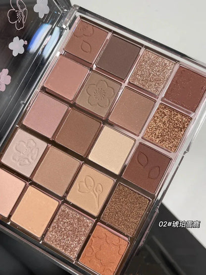 20-Color Matte Eyeshadow Palette – Long-Lasting Korean Makeup for Women’s Eye Cosmetics
