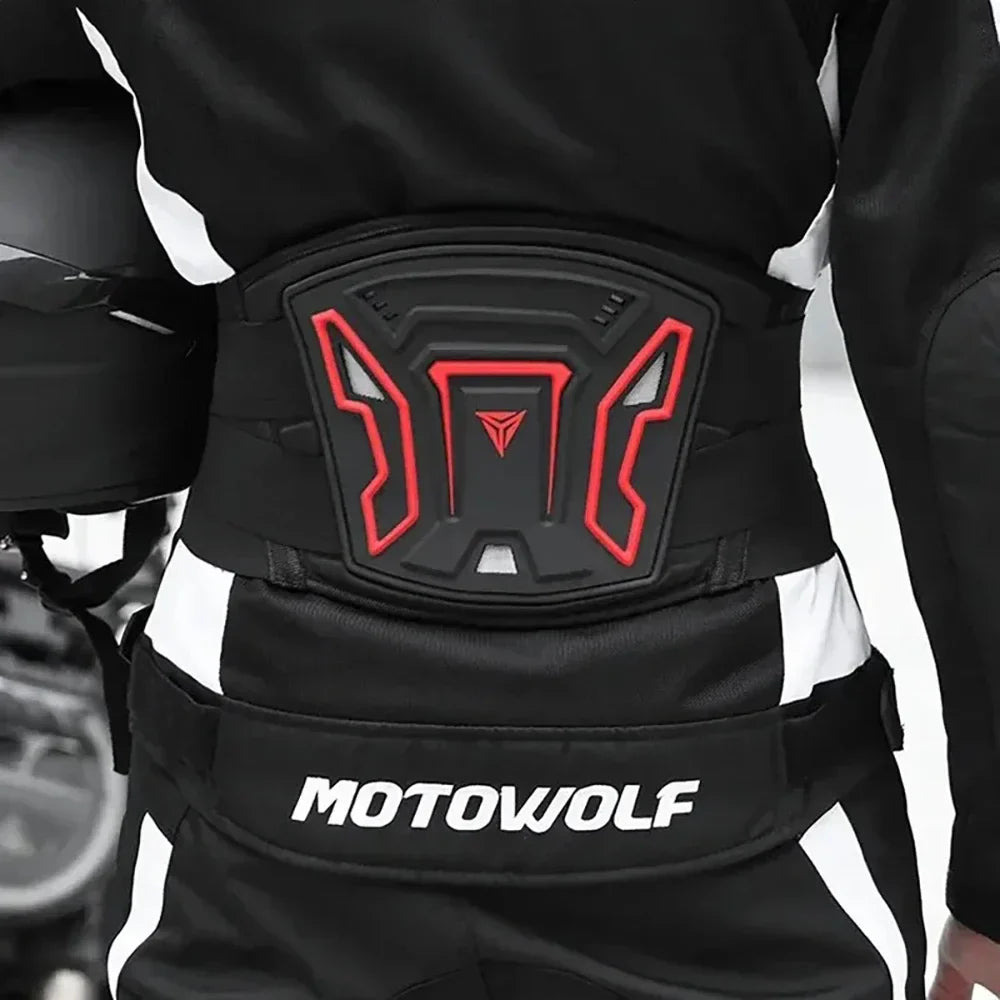 Adjustable Motorcycle Waist Protector Belt – Breathable Motocross & Cycling Safety Back Support Guard for Riders
