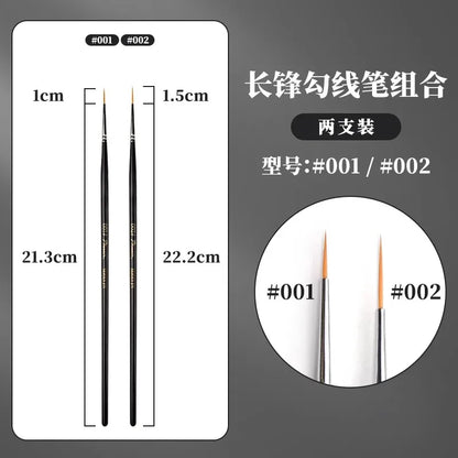 1/2/3/5PCS Rigger Artist Paint Brushes – Extra Long Fine Point Liner Brushes for Scale Models, Nail Art, Acrylic, Oil & Watercolor