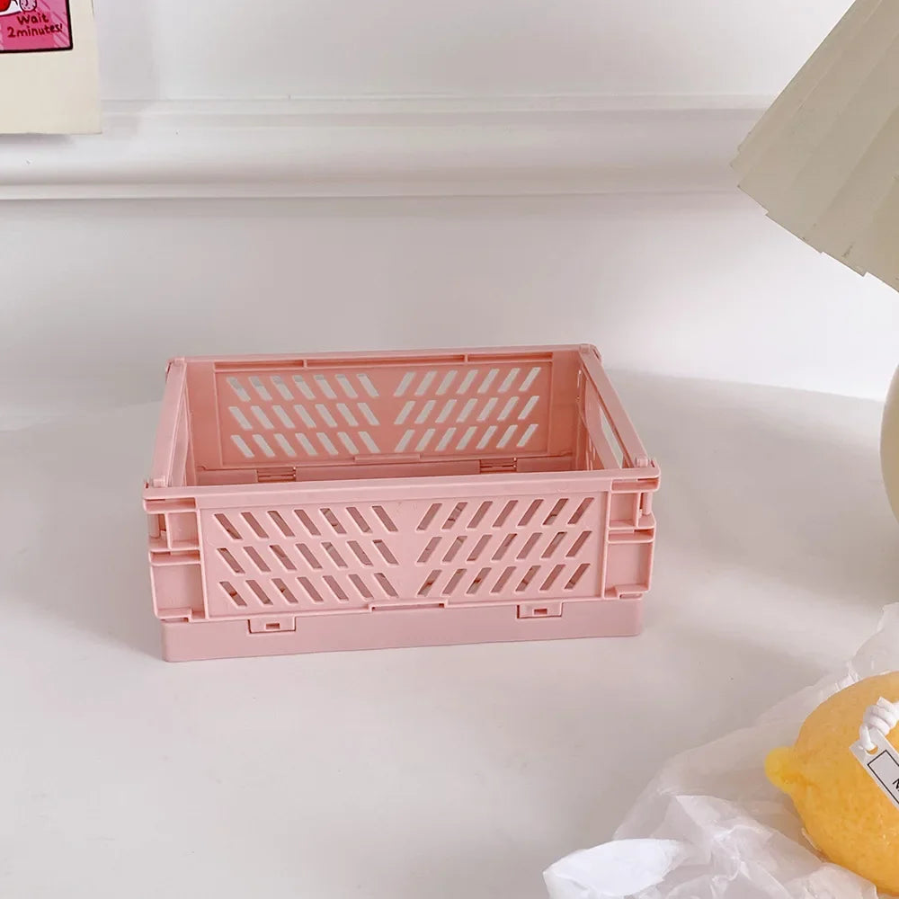 Mr. Paper Stackable Stationery Holder - Foldable Plastic Desktop Organizer for School & Office Supplies