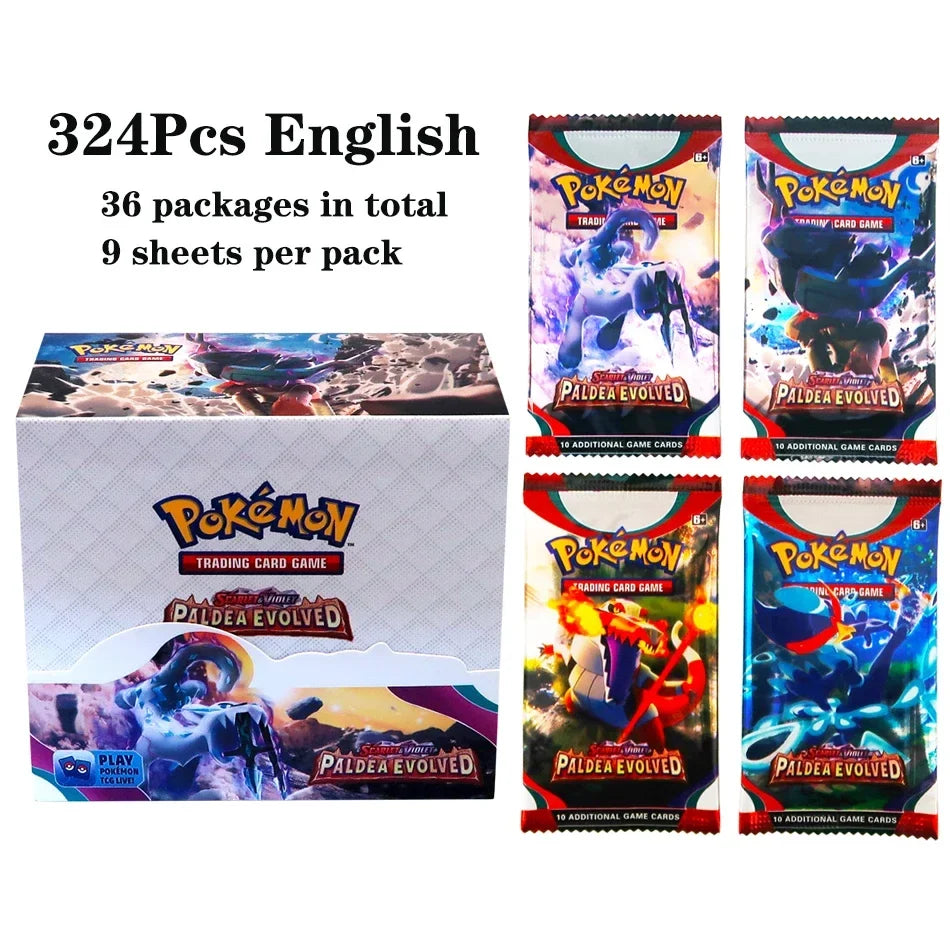 324pcs Pokemon TCG Booster Box - Sword & Shield Fusion Strike Trading Card Packs Display Set with 36 Booster Packs