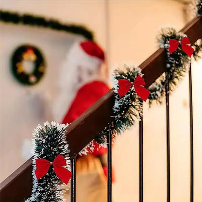 10M Christmas Tinsel Ribbon Garland with Bows – DIY Xmas Tree, Wreath & Holiday Decor