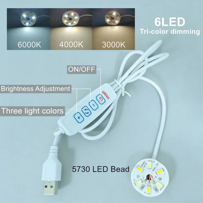 5V USB RGB LED Light Board - Dimmable Touch Control Gradient Light with Remote for DIY Model Displays